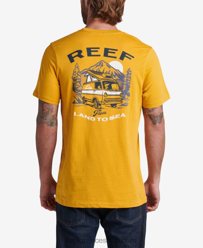 ceb3cf81_reef_ceb1cebdceb1ceb4cf85cf8ccebcceb5cebdcebf_cebacebfcebdcf84cebfcebcceaccebdceb9cebacebf_cebccf80cebbcebfcf85ce.jpg γρ Reef αναδυόμενο κοντομάνικο μπλουζάκι άνδρες ορυκτό κίτρινο 044RT577 - Image 1