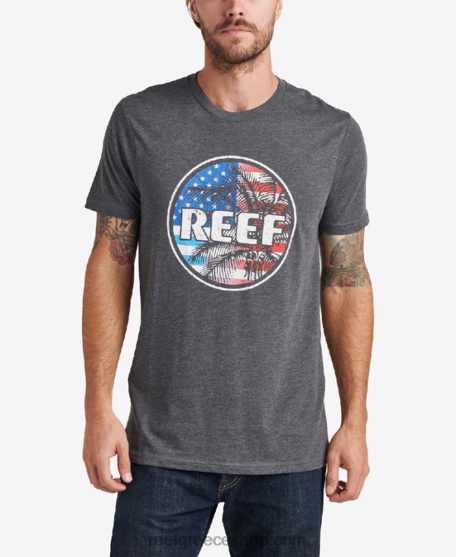 ceb3cf81_reef_cebacebfcebdcf84cebfcebcceaccebdceb9cebacebf_cebccf80cebbcebfcf85ceb6ceaccebaceb9_wilson_ceaccebdceb4cf81ceb5cf.jpg γρ Reef κοντομάνικο μπλουζάκι Wilson άνδρες κάρβουνο ρείκι 044RT633 - Image 1