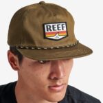 γρ Reef απολαύστε snapback μη δομημένο καπέλο άνδρες μαύρη ελιά 044RT784