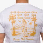 γρ Reef νησιώτικο κοντομάνικο μπλουζάκι άνδρες ΑΝΟΙΧΤΟ Ασπρο 044RT559 - Image 5