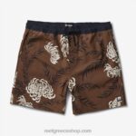 γρ Reef John volley short 17" άνδρες μαύρη ελιά 044RT696