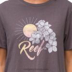 γρ Reef Plumerian κοντομάνικο crop μπλουζάκι γυναίκες γκρί 044RT279 - Image 3