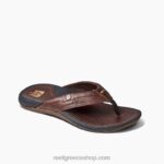 γρReef Pacific δέρμα άνδρες σκούρο καφέ 044RT363